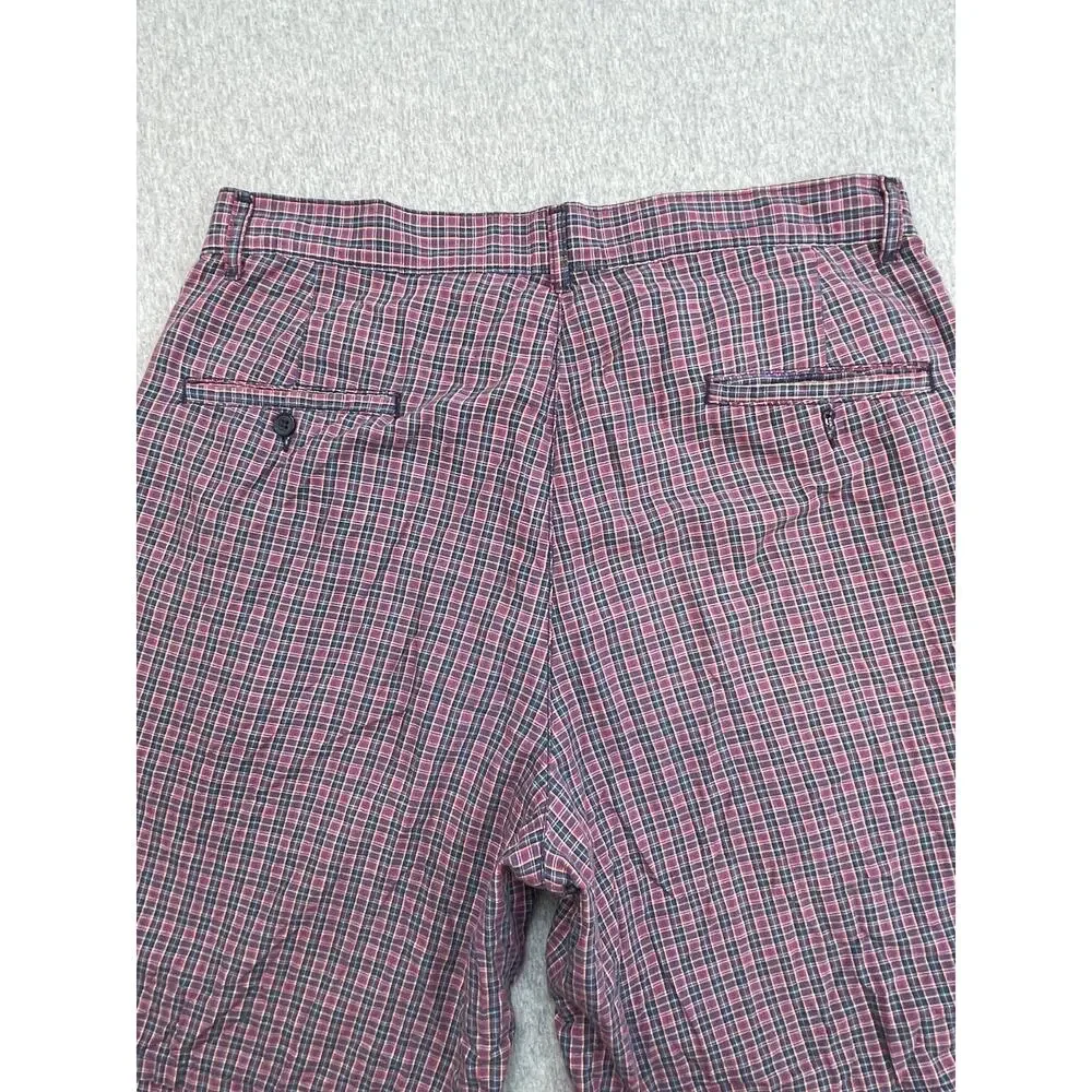 Polo‎ Ralph Lauren Shorts Mens 33 Plaid 100% Cotton Pleated Front 8
